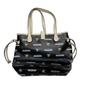 Pittsburgh Penguins NHL Purse Tote Bag Black and Yellow Little Earth